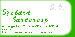 szilard varteresz business card